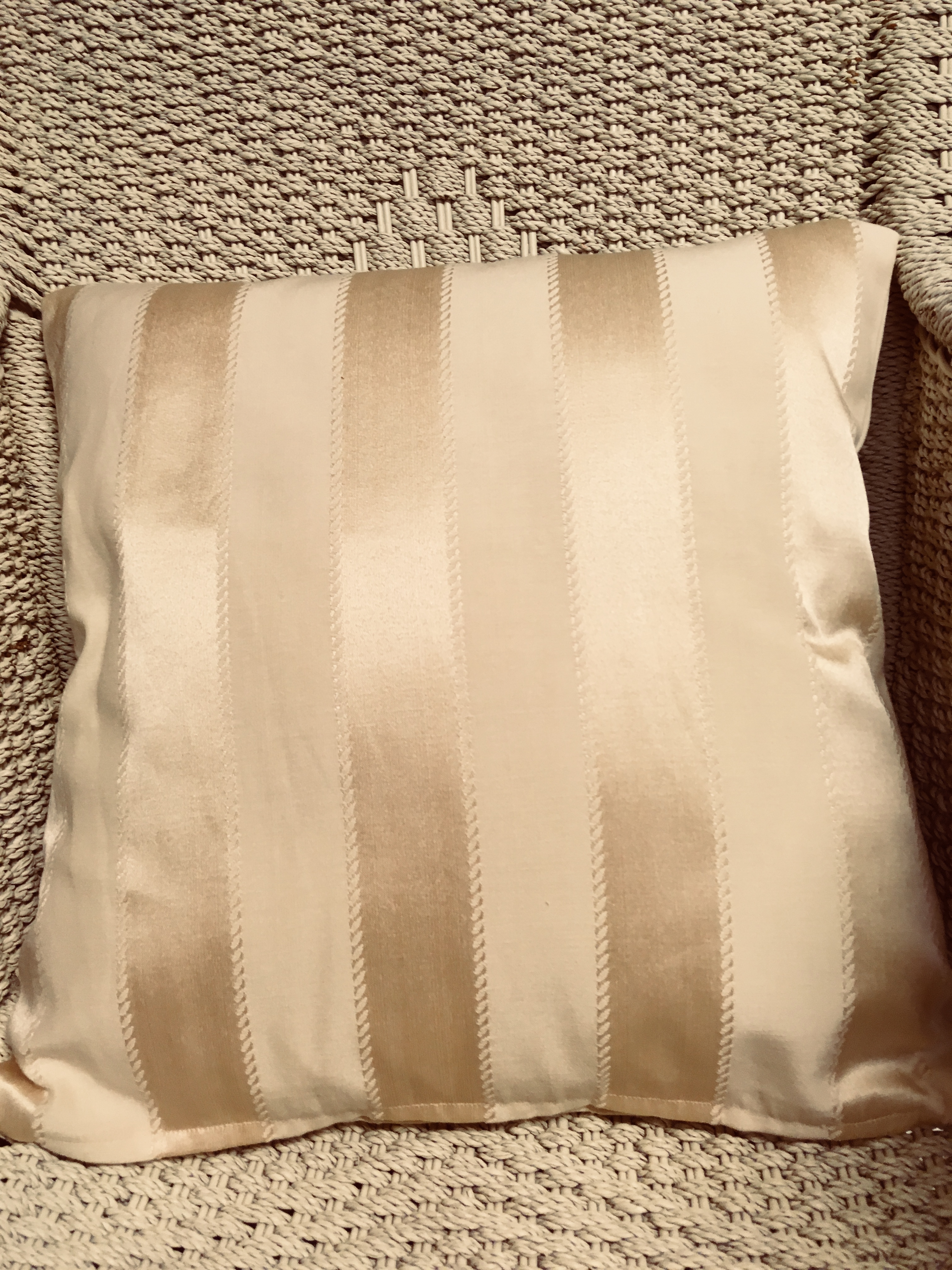 Cream Stripe Scatter Cushion Cover (2) Jacaranda Country Cottage