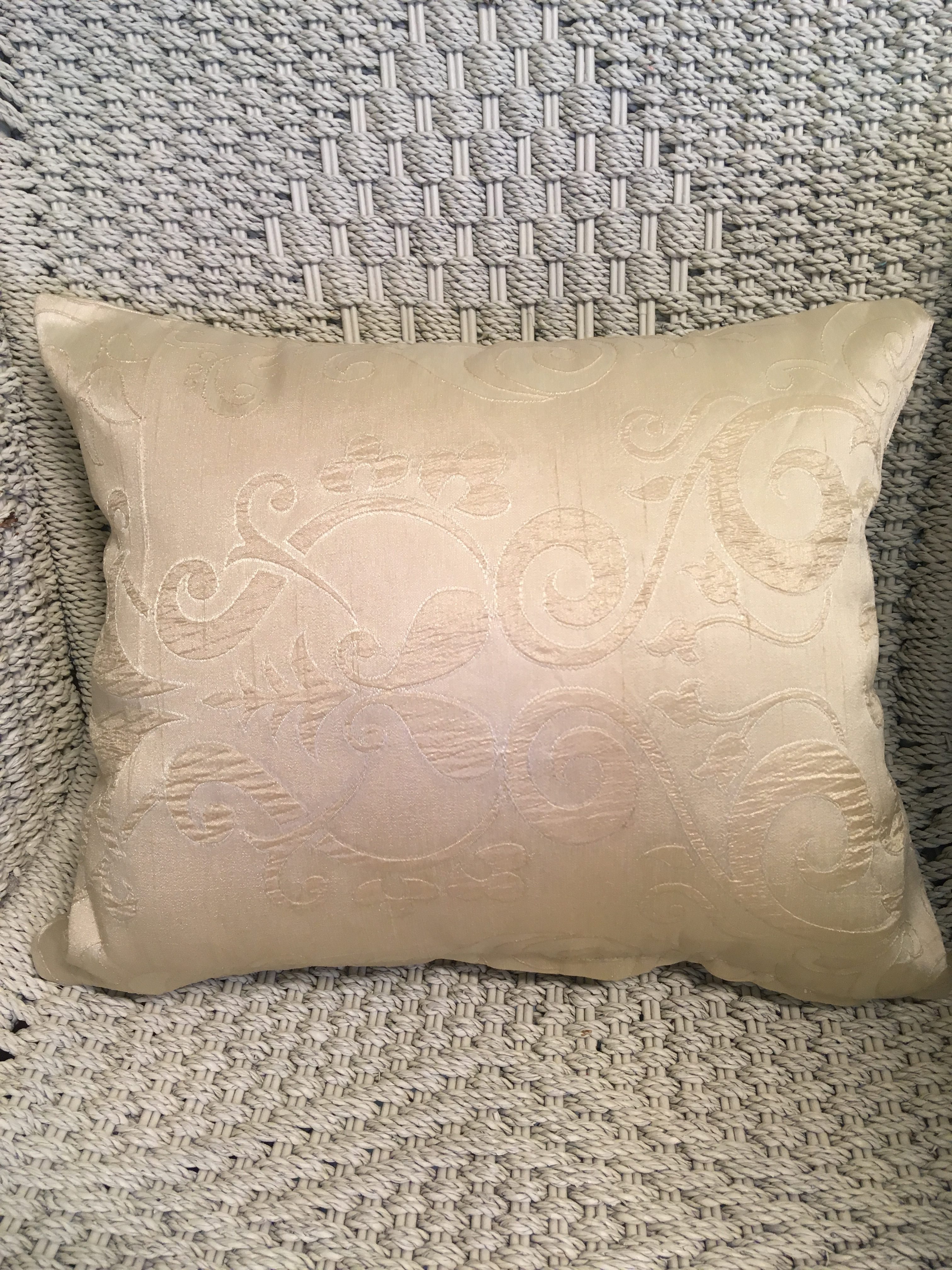 Pale Gold Scroll Scatter Cushion Cover (2) Jacaranda Country Cottage