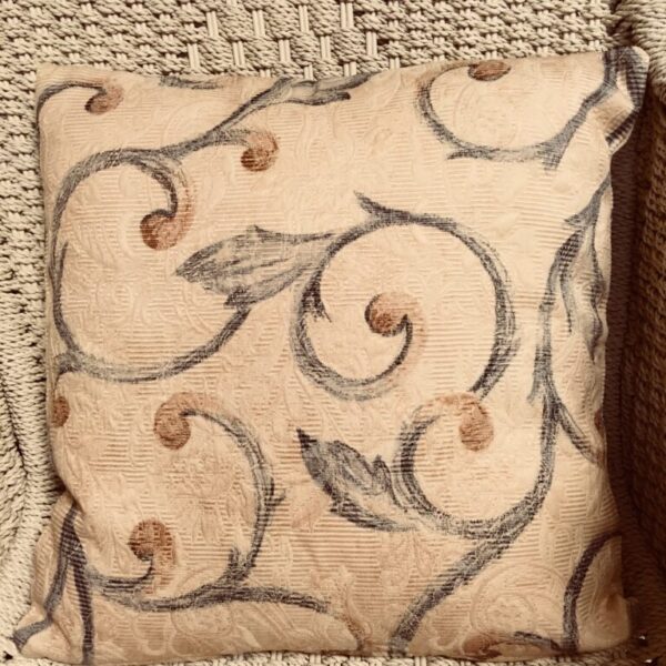 Chocolate & Charcoal Scroll & Stripe Scatter Cushion Cover
