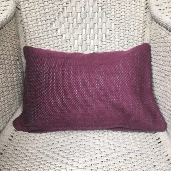 Cerise & Grey Openweave Velvet Scatter Cushion Cover (2)