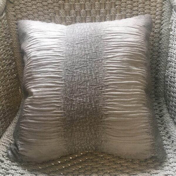 Taupe & Pewter Thatched Stripe Scatter Cushion Cover (1)