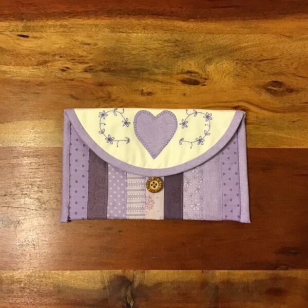 Mini tablet cover - Mauve coloured heart