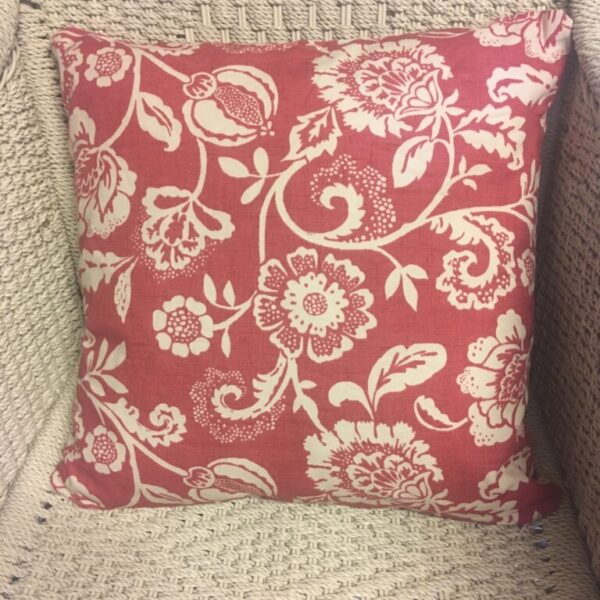 Red & White Floral Scatter Cushion Cover