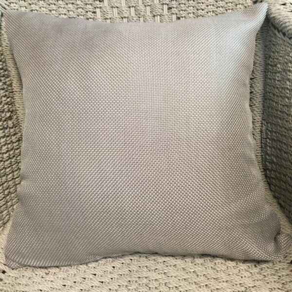 Grey Metallic Open-Weave Linen Scatter Cushion Cover