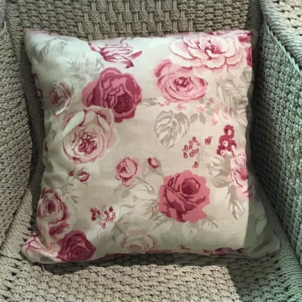 Raspberry & Mocha Large Floral Scatter Cushion Covers (1)