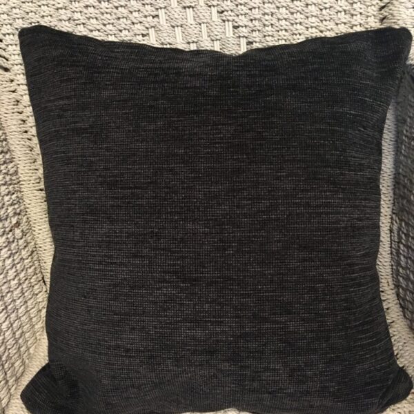 Black Textured Velvet Scatter Cushion Cover
