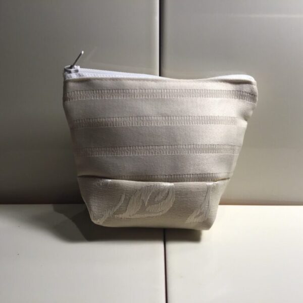 Small Cosmetic Bag - Ivory Stripe