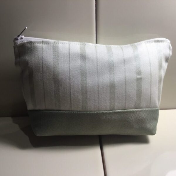Large Cosmetic Bags - Green Stripe