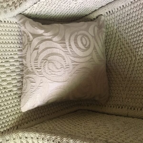 Beige Abstract Velour Floral