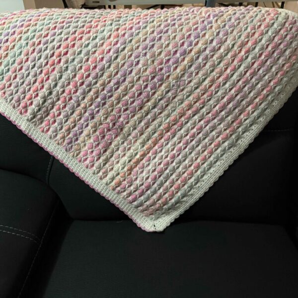 Pastel Bubble Crocheted Blanket